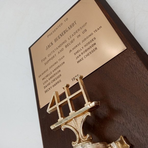 1976 4H Support Wall Plaque Vintage Western Art Decor 4 H Club - Picture 7 of 13